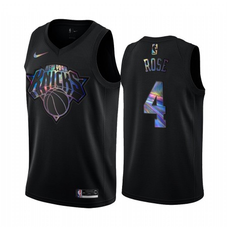 Canotte Uomo New York Knicks Derrick Rose 4 Iridescent HWC Collection Swingman